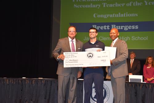 Brett Burgess is Secondary Teacher of the Year